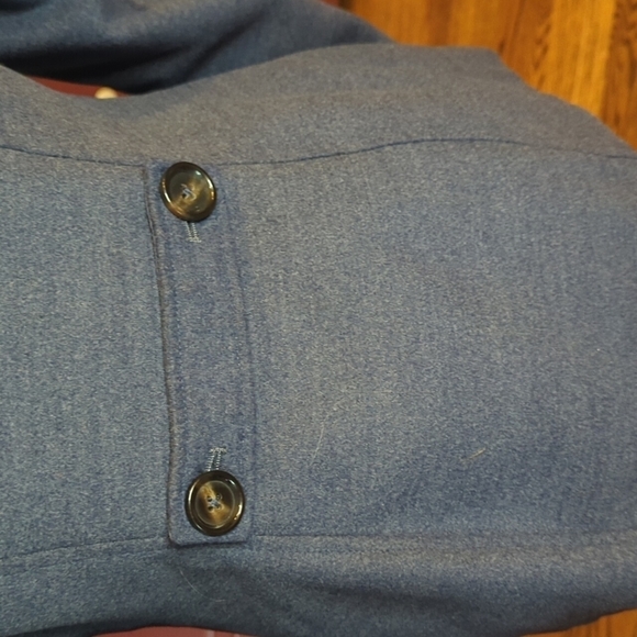 Classic charcoal gray Warm double breasted peacoat. Preppy. Tailored  Sz S - Picture 3 of 8